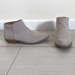 Grey ankle boots